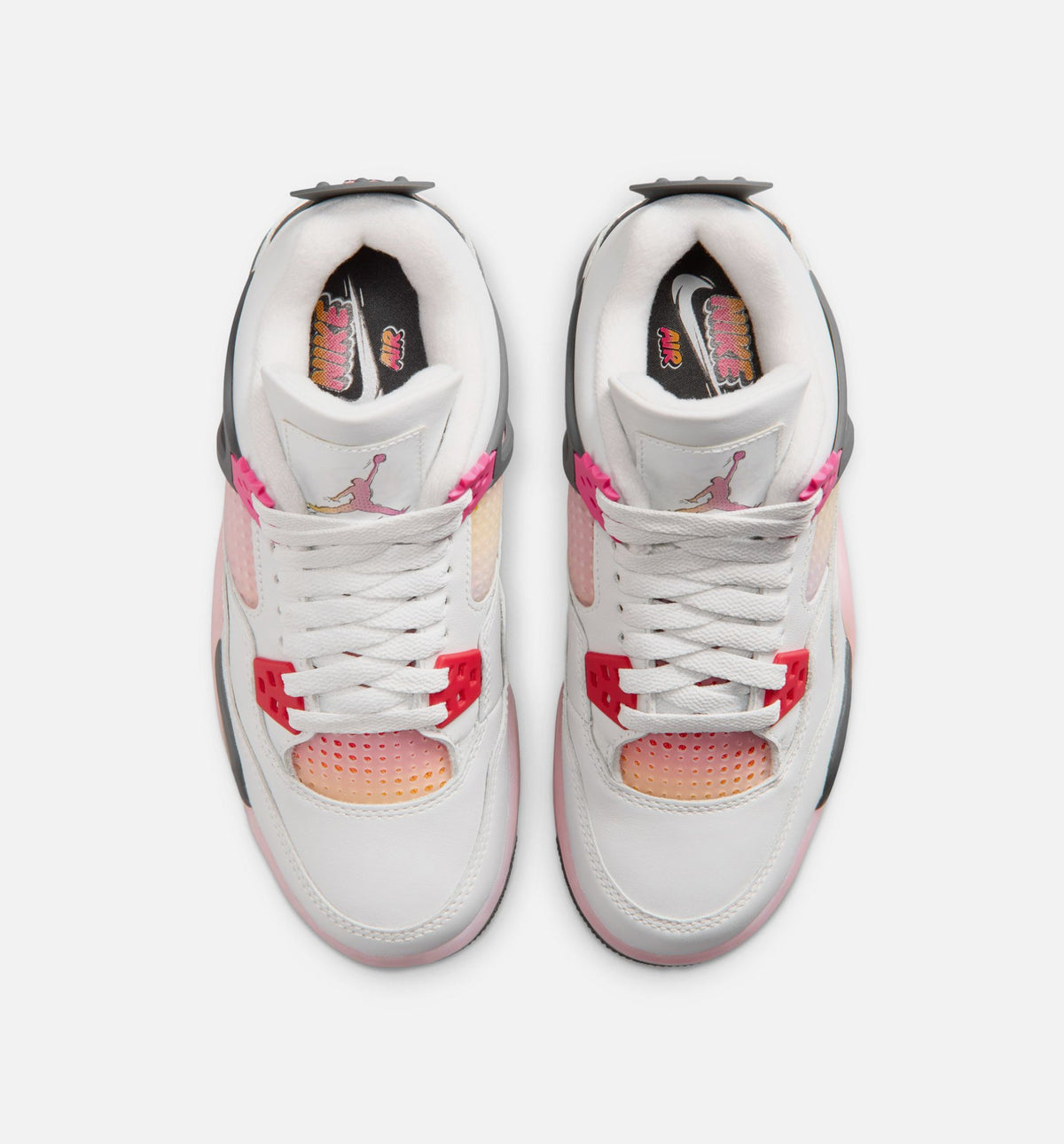 Air Jordan 4 Retro Comic 大童运动鞋 | 白/火粉/烟灰配色