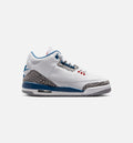 Air Jordan 3 Retro OG True Blue 大童运动鞋 | 白/火红/真蓝配色