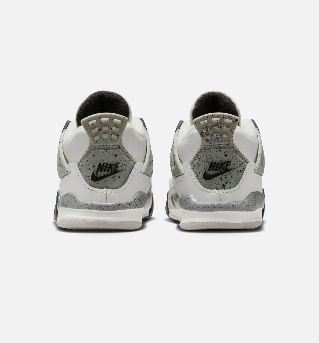 Air Jordan 4 Retro White Cement 婴幼儿运动鞋 | 白/火红/水泥灰/黑配色