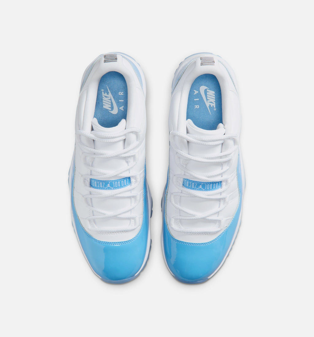 Air Jordan 11 Retro Low 男款生活方式运动鞋 - 白色大学蓝黑色