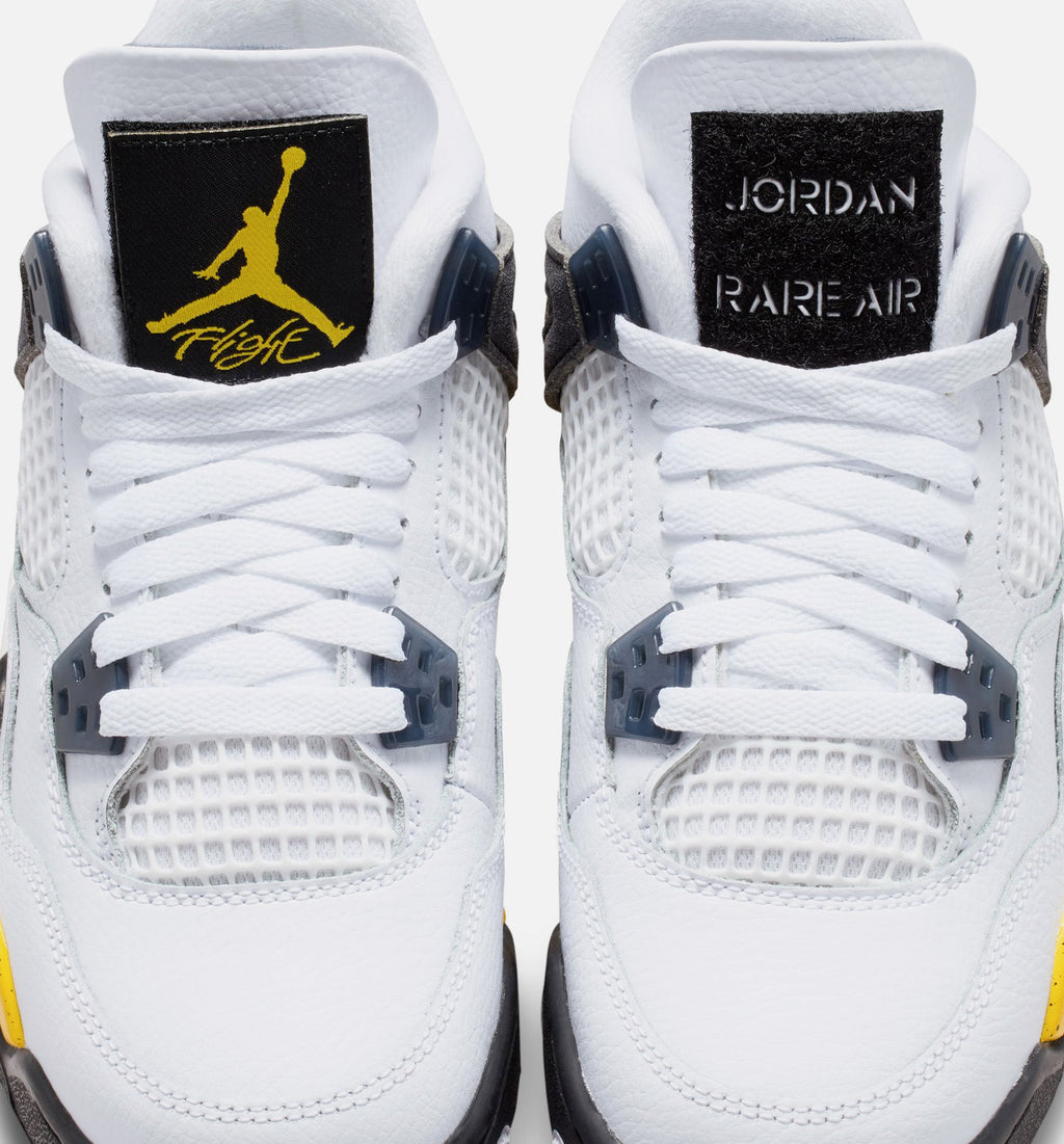 Air Jordan 4 Retro Rare Air Tour Yellow 大童运动鞋 | 白/深蓝灰/黑/巡回黄配色