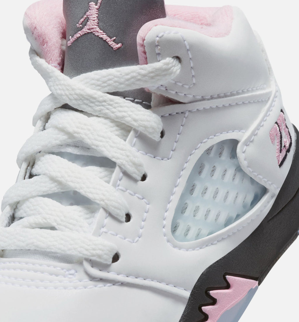 Air Jordan 5 Retro Medium Soft Pink 婴幼儿运动鞋 | 白/黑/柔粉配色