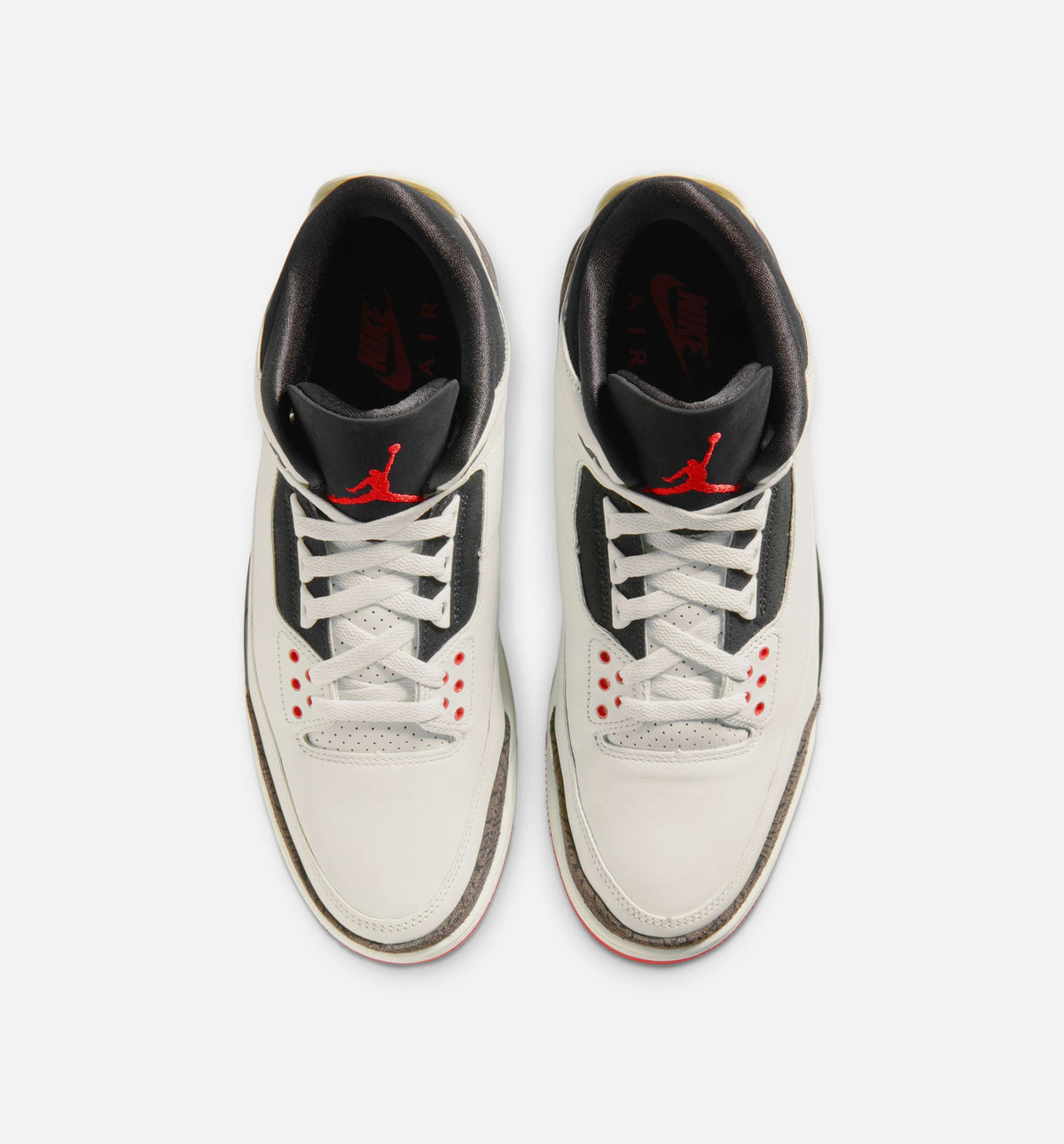 Air Jordan 3 Retro Sail And University Red 男款运动鞋 | 帆白/黑/大学红/淡象牙配色
