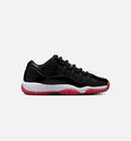 Air Jordan 11 Retro Bred Grade School 生活方式运动鞋 - 黑色大学红白色
