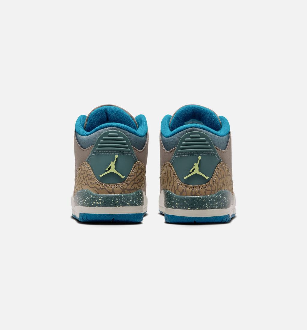 Air Jordan 3 Retro Olive Grey 小幼儿运动鞋 | 榄榄灰/深渊绿/卡奇/海玻璃配色