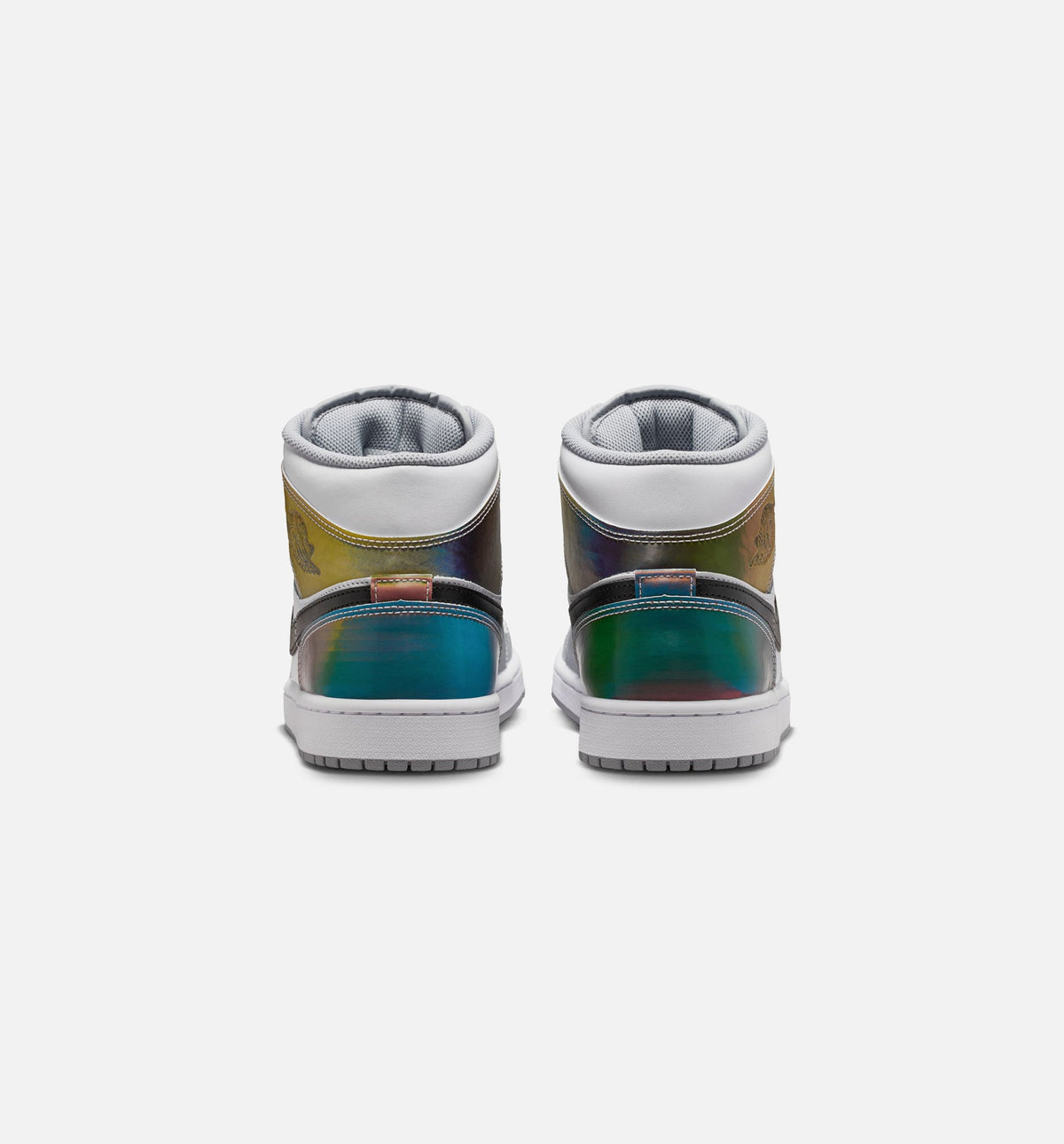 Air Jordan 1 Mid SE 男款生活方式运动鞋 - 黑色白色狼灰色