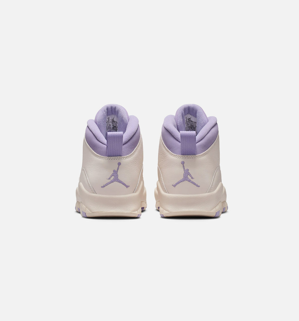 Air Jordan 10 Retro Hydrangeas 女款生活方式运动鞋 - 粉笔绣球花野葡萄色