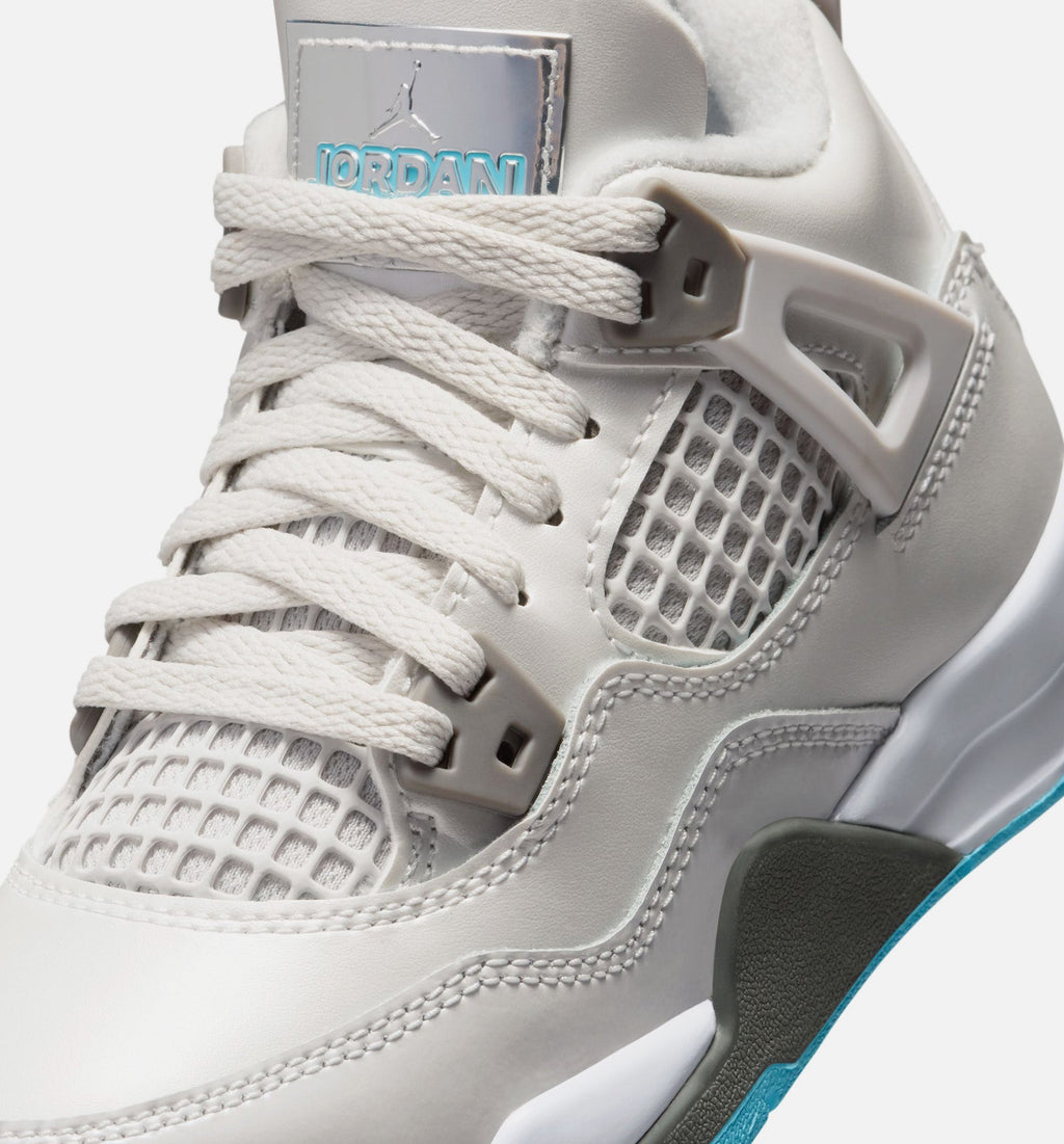 Air Jordan 4 Retro Blue Chill 小幼儿运动鞋 | 光子灰/冷蓝/白/蓝色配色