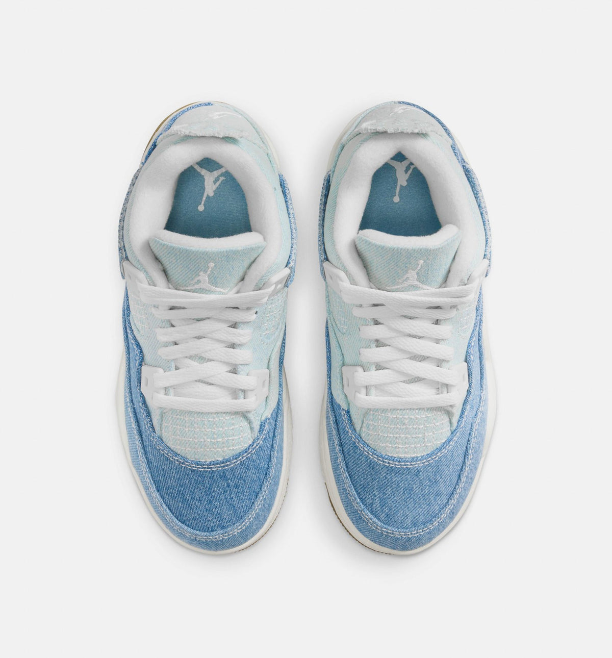 Air Jordan 4 Retro Worn Blue 小幼儿运动鞋 | 帆白/旧蓝/金属金配色