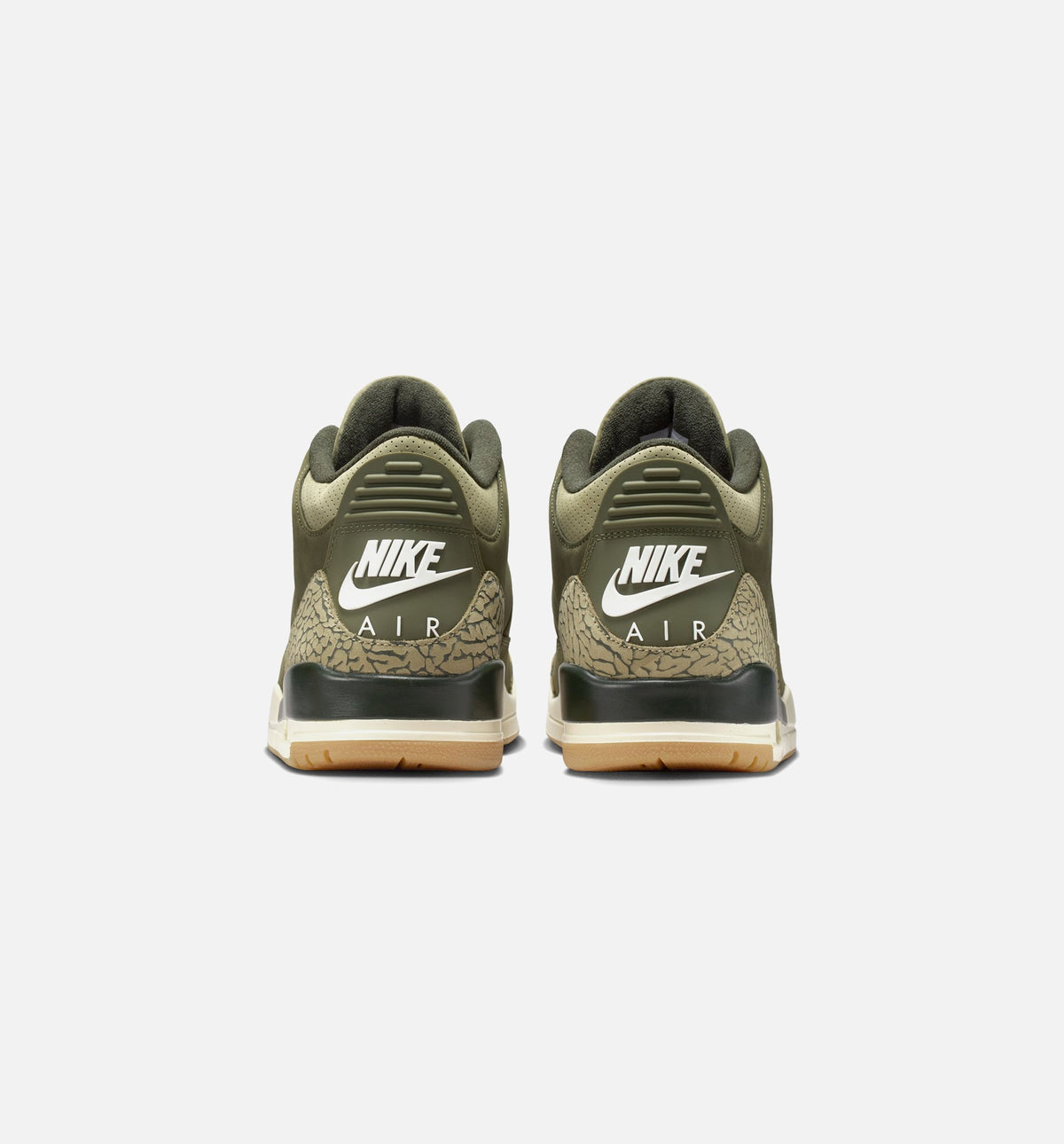 Air Jordan 3 Retro Medium Olive 男款运动鞋 | 橄榄/川续木/帆白/红配色