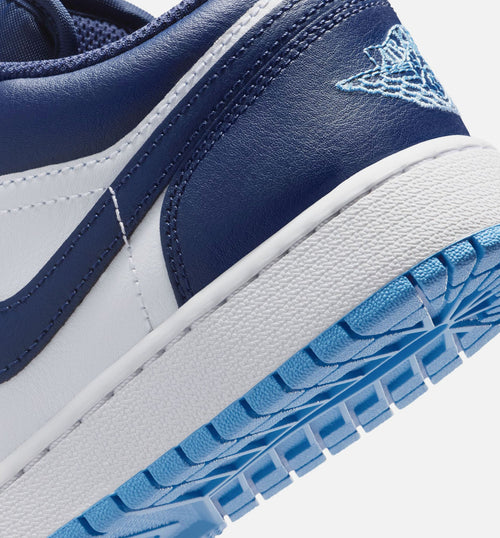 Air Jordan 1 Low Grade School 生活方式运动鞋 - 午夜海军蓝