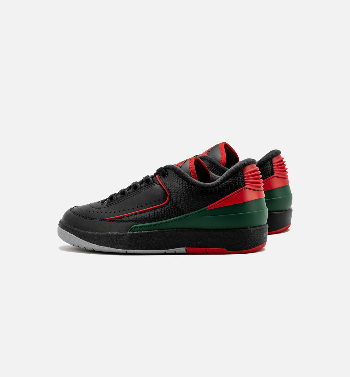 Air Jordan 2 Retro Low Christmas 大童低帮运动鞋 | 黑/火红/水泥灰配色