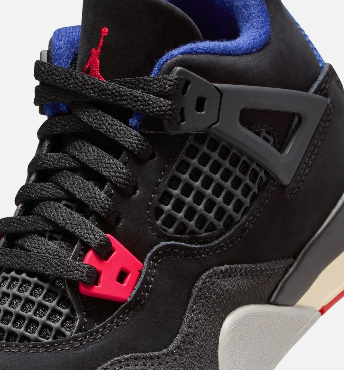 Air Jordan 4 Retro Rare Air 小幼儿运动鞋 | 黑/火红/深皇蓝配色