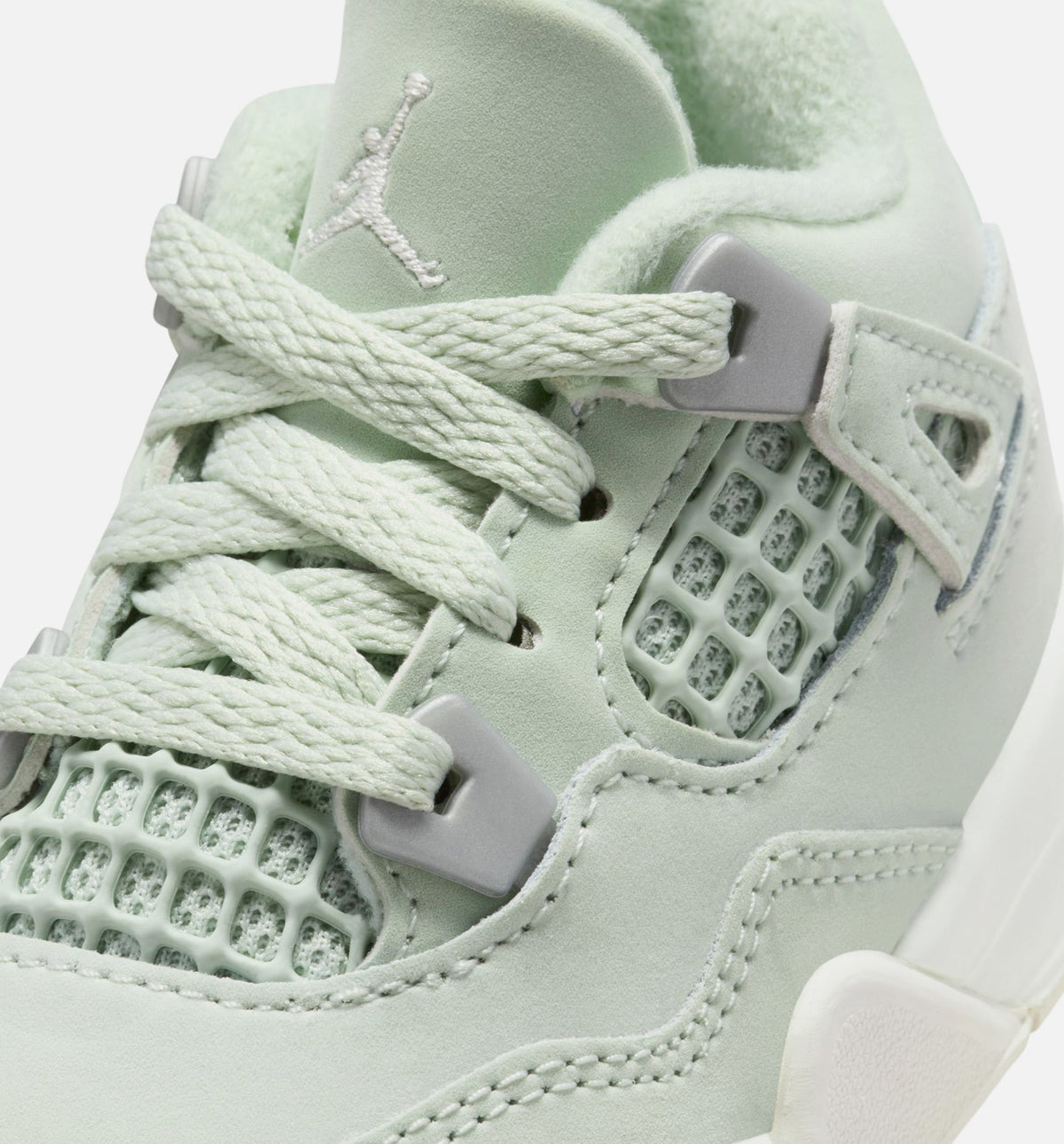 Air Jordan 4 Retro Abundance 婴幼儿运动鞋 | 海沼绿/帆白/金属银配色