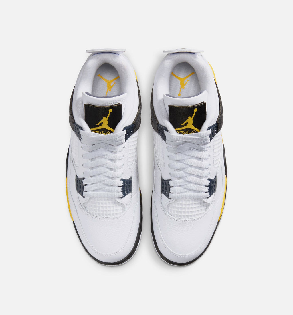 Air Jordan 4 Retro Rare Air Tour Yellow 男款运动鞋 | 白/深蓝灰/黑/巡回黄配色