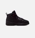 Air Jordan 12 Retro Bloodline 学前児生活方式运动鞋 - 黑色大学红