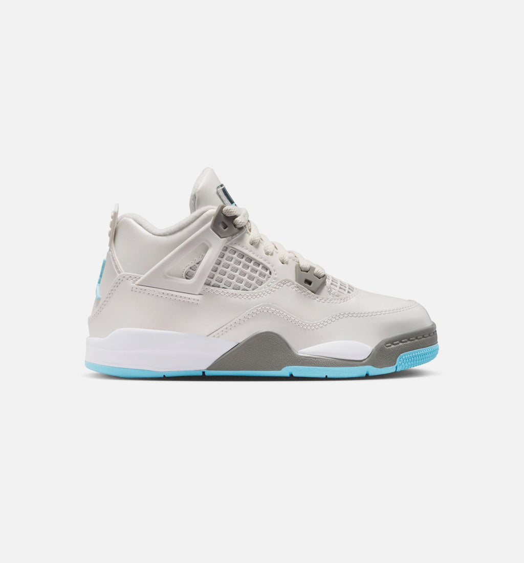 Air Jordan 4 Retro Blue Chill 小幼儿运动鞋 | 光子灰/冷蓝/白/蓝色配色