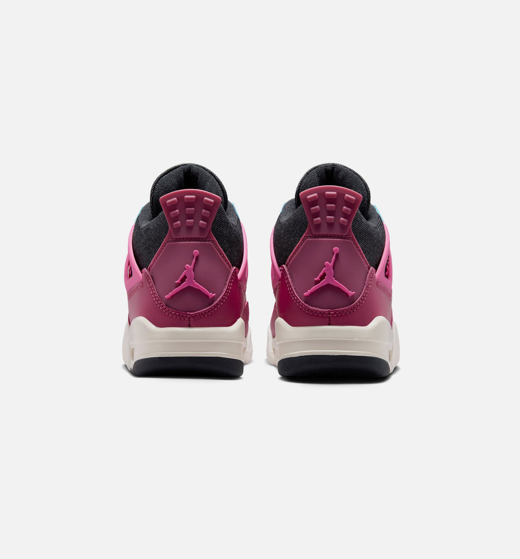 Air Jordan 4 Retro She's A Star 大童运动鞋 | 甘蔗红/荷山粉/深灰/粉白配色