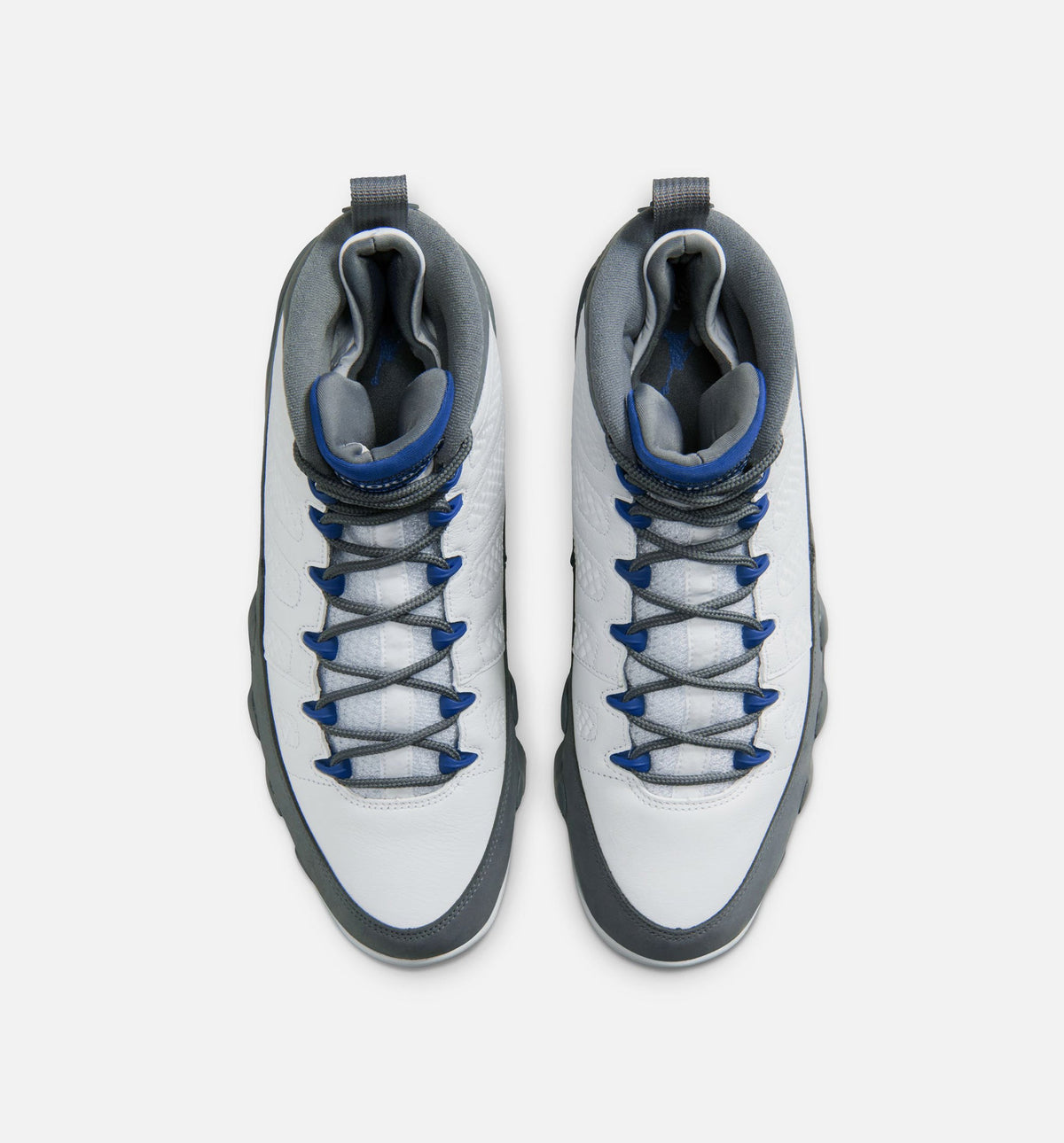Air Jordan 9 Retro 男款生活方式运动鞋 - 白色法式蓝燧石灰