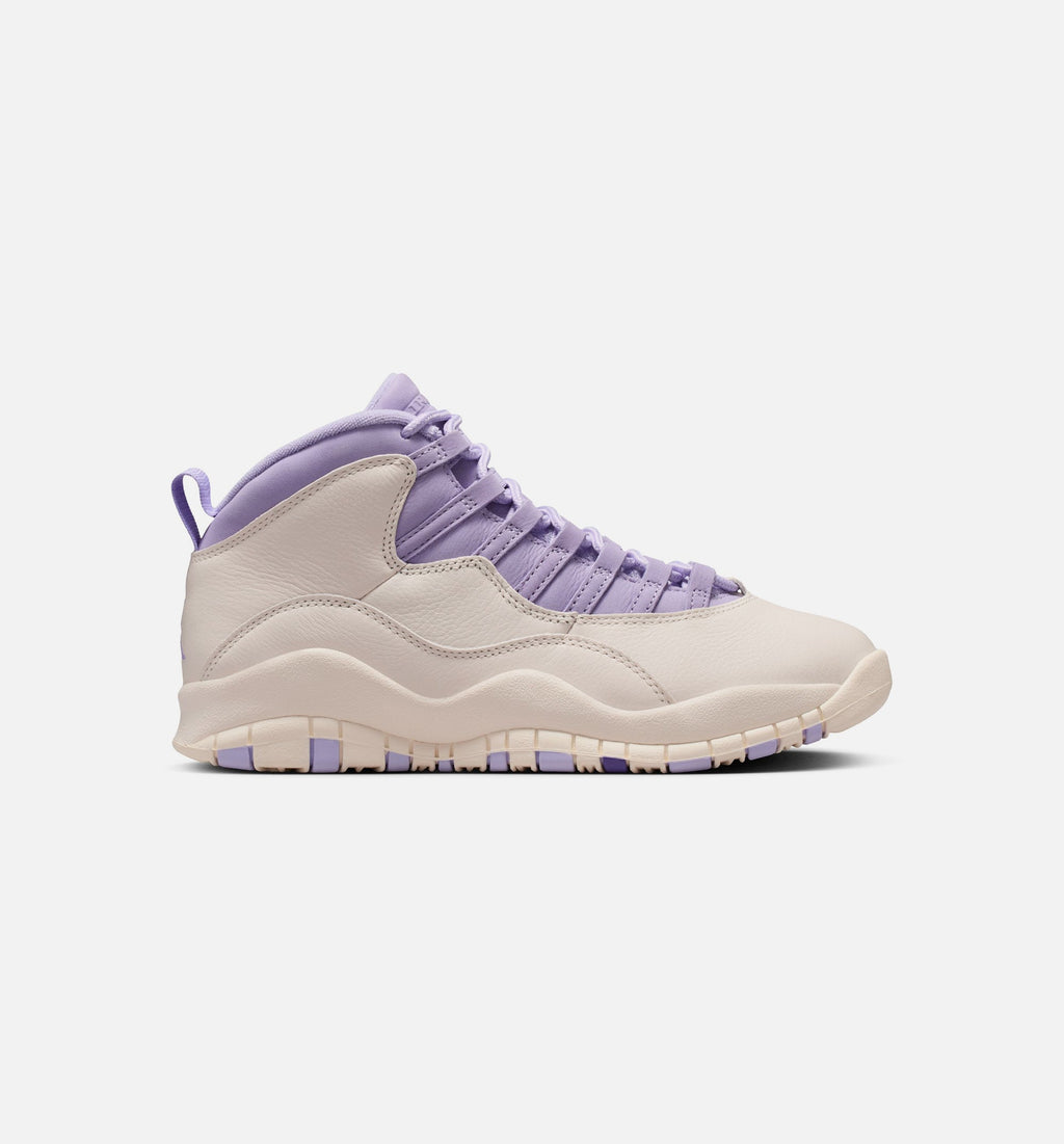 Air Jordan 10 Retro Hydrangeas 女款生活方式运动鞋 - 粉笔绣球花野葡萄色