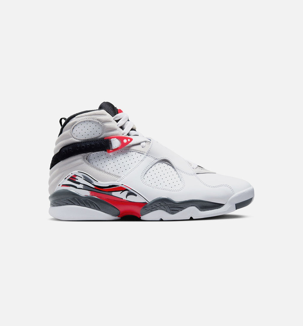 Air Jordan 8 Retro 男款生活方式运动鞋 - 白色黑色真红