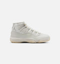 Air Jordan 11 Retro Pearl 女款生活方式运动鞋 - 帆布白珍珠灰白色银色