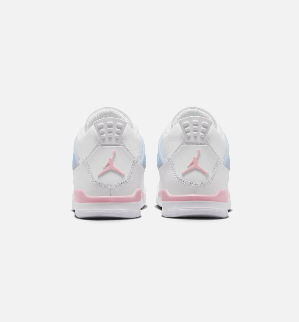 Air Jordan 4 Retro Medium Soft Pink 小幼儿运动鞋 | 白/柔粉/淡蓝配色