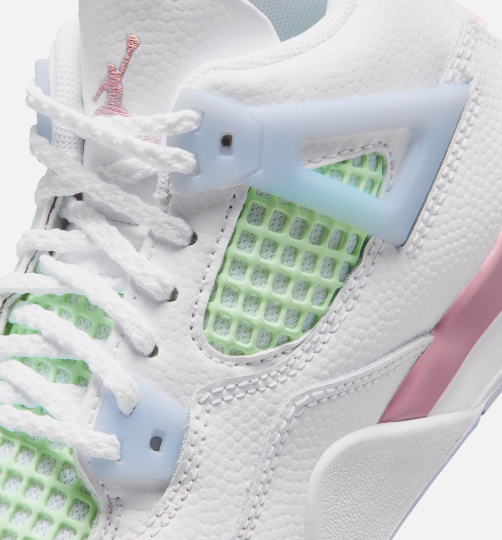 Air Jordan 4 Retro Medium Soft Pink 小幼儿运动鞋 | 白/柔粉/淡蓝配色