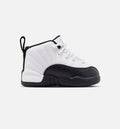 Air Jordan 12 Retro Taxi 婴幼儿生活方式运动鞋 - 白色黑色歧岁黄