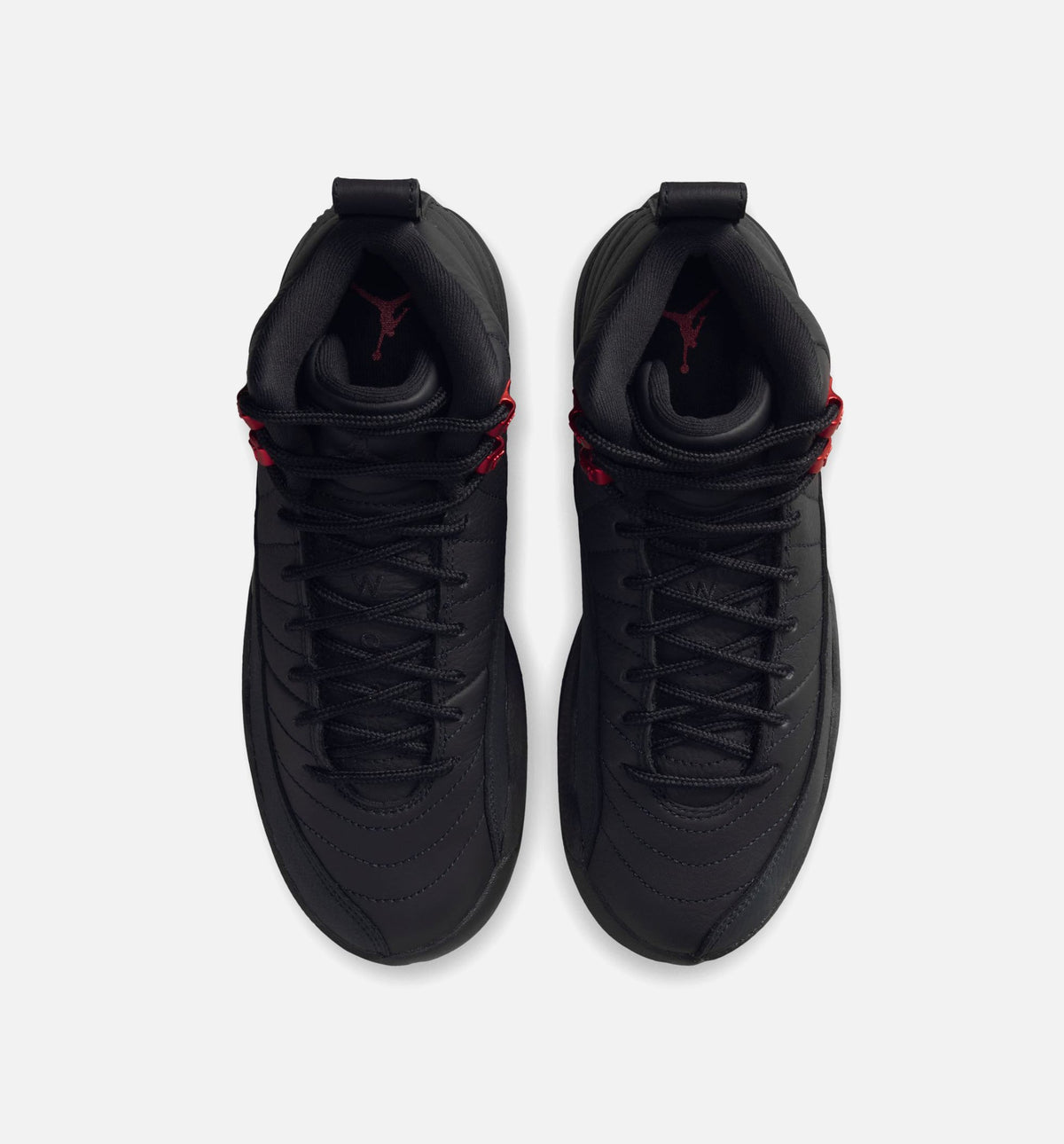 Air Jordan 12 Retro Bloodline Grade School 生活方式运动鞋 - 黑色大学红
