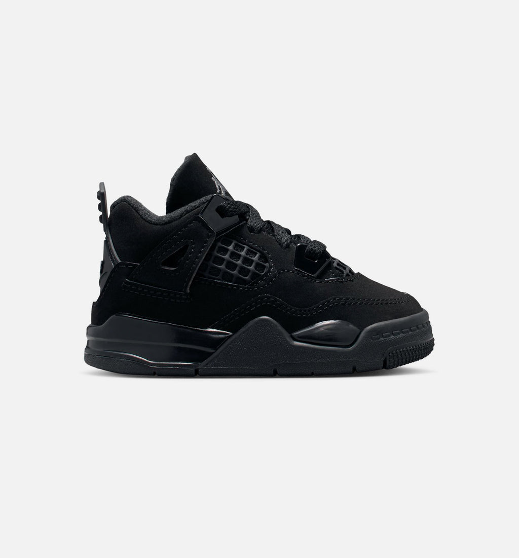 Air Jordan 4 Retro Black Cat 婴幼儿运动鞋 | 全黑/淡石墨配色