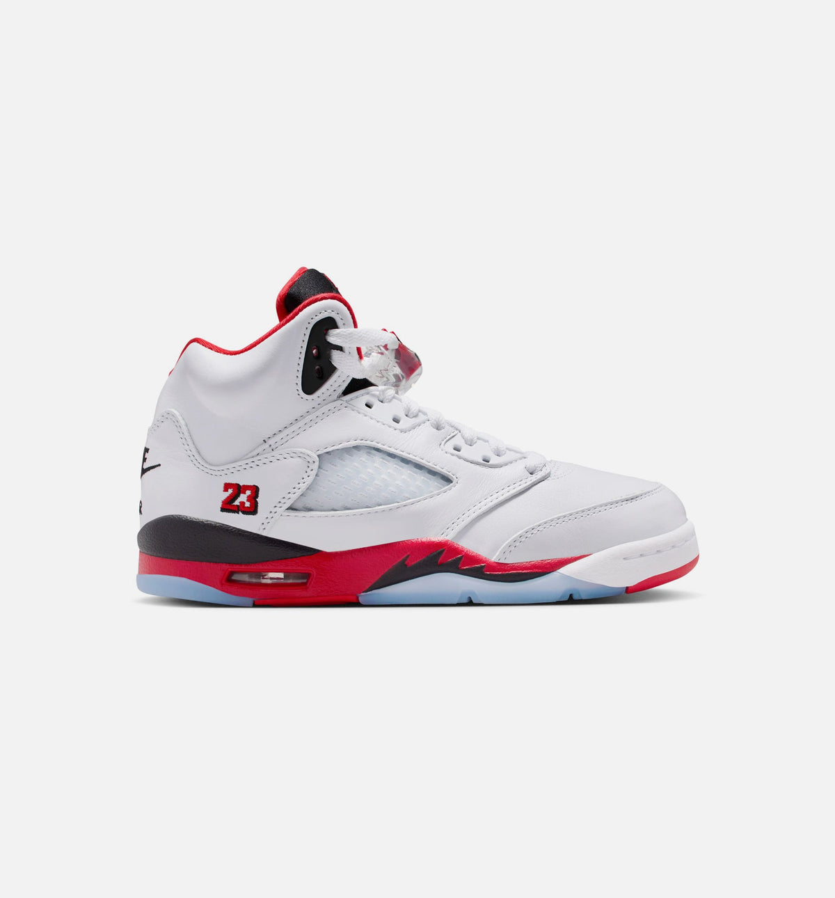 Air Jordan 5 Retro Fire Red 大童运动鞋 | 白/火红/黑配色