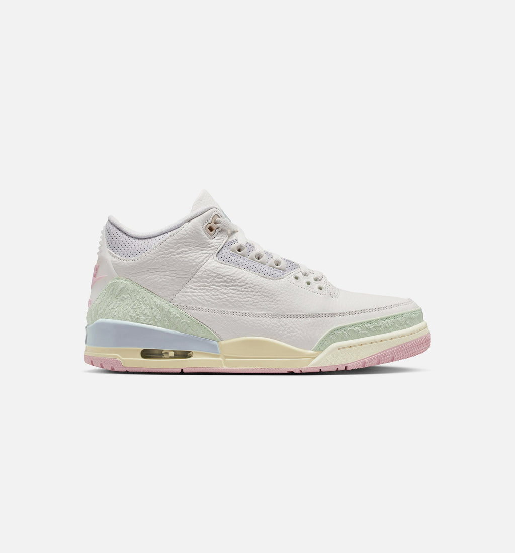 Air Jordan 3 Retro Sail And Jade Aura 男款运动鞋 | 帆白/翡翠/冰红配色