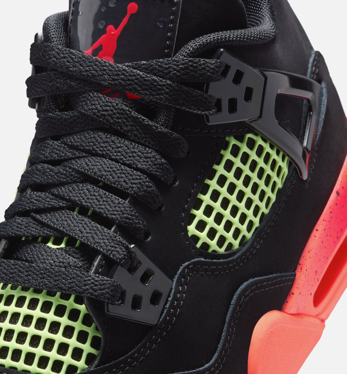 Air Jordan 4 Retro Black Infrared 23 大童运动鞋 | 黑/红外线23/亮芒果配色