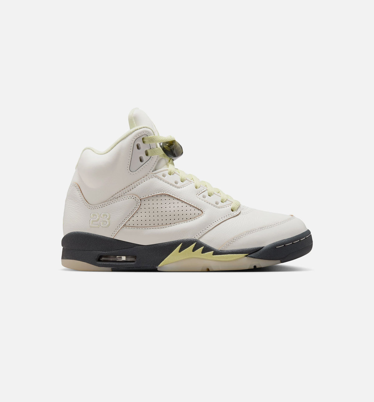 Air Jordan 5 Retro Luminous Green and Sail 女款运动鞋 | 帆白/荧光绿/深灰配色