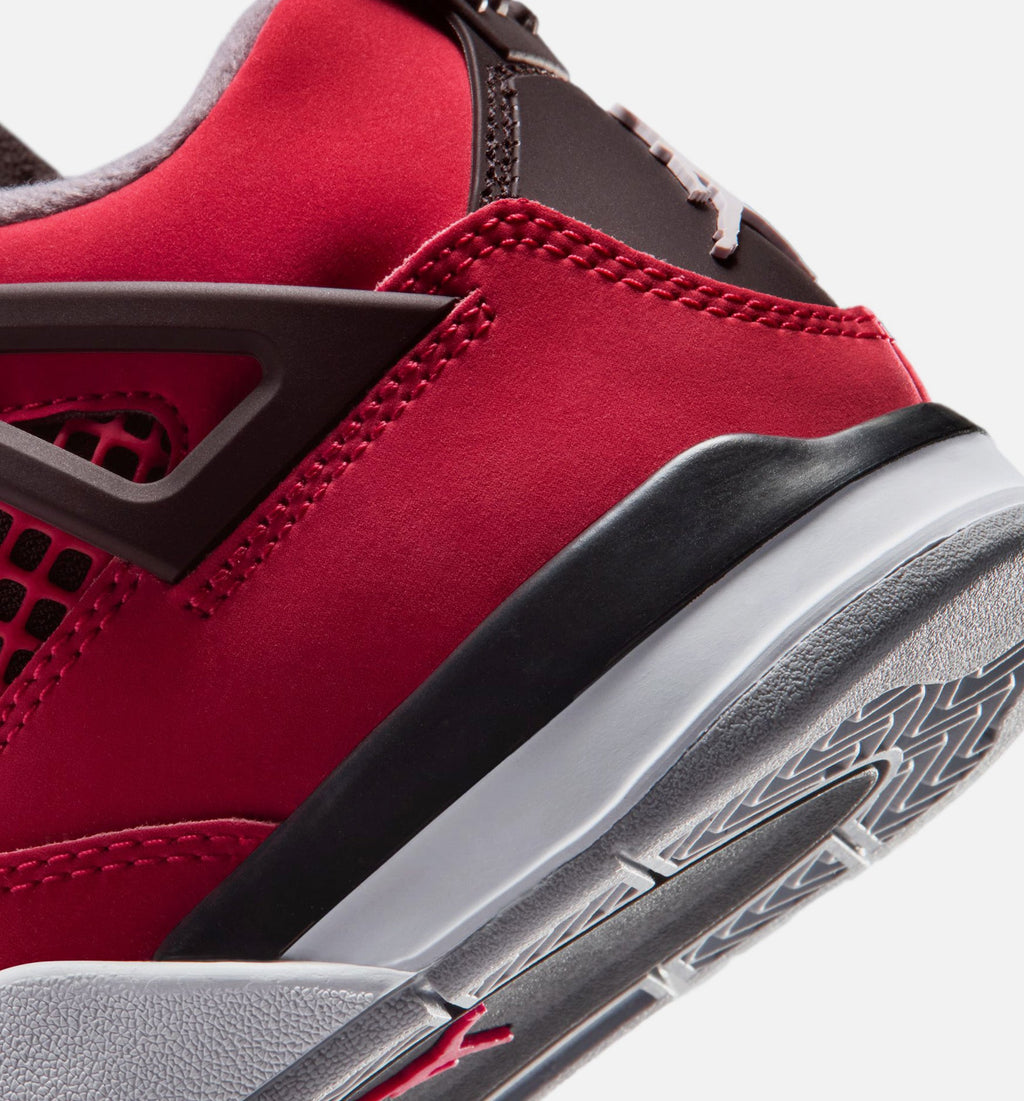 Air Jordan 4 Retro Toro Bravo 小幼儿运动鞋 | 火红/白/黑/水泥灰配色
