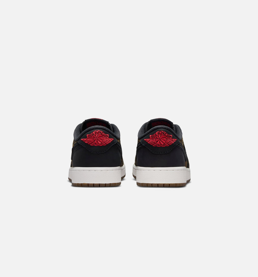 Air Jordan 1 Retro Low OG Laser Black And Varsity Red 大童低帮运动鞋 | 黑/全成红/白配色