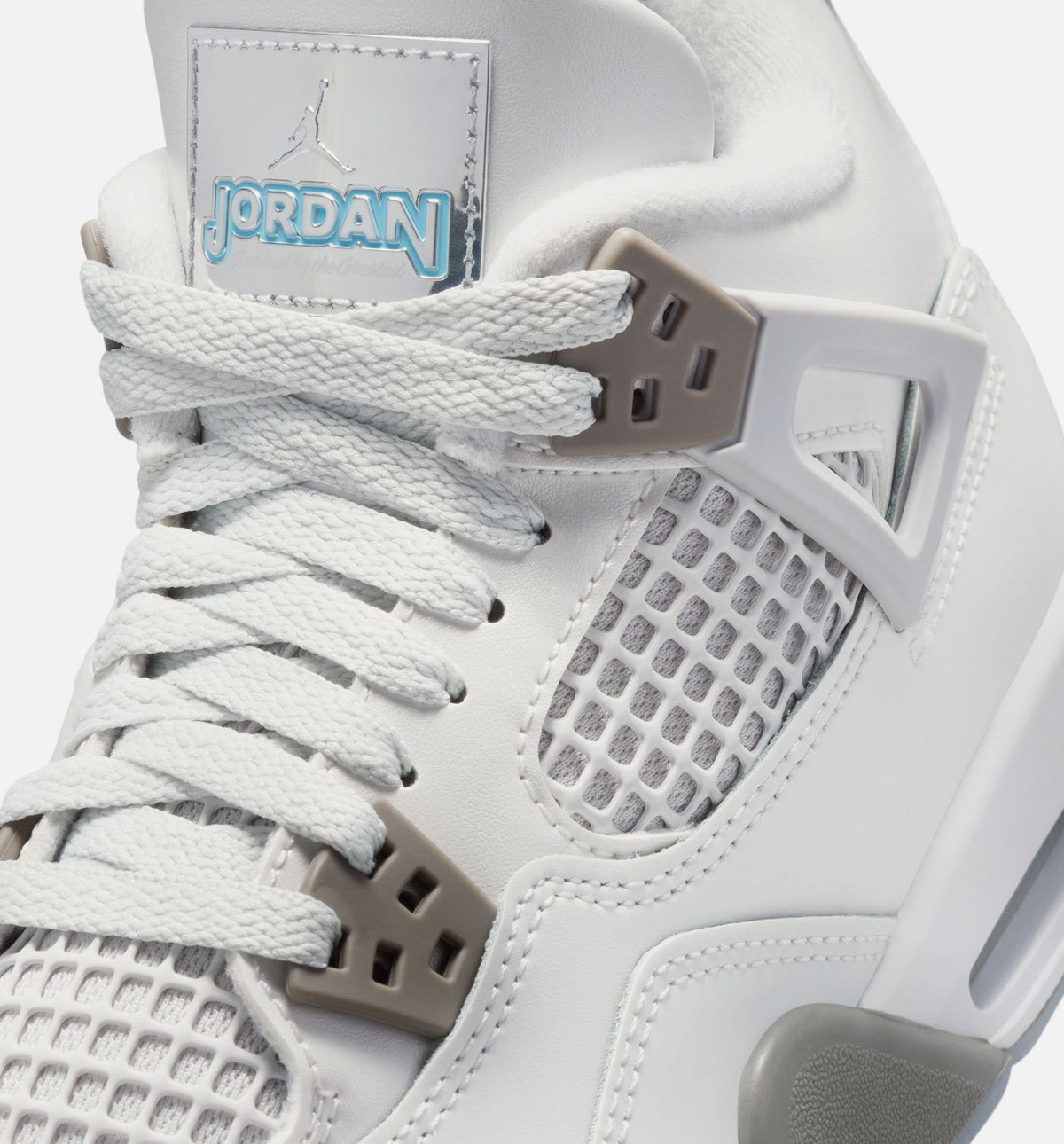 Air Jordan 4 Retro Blue Chill 大童运动鞋 | 光子灰/冷蓝/白/蓝色配色