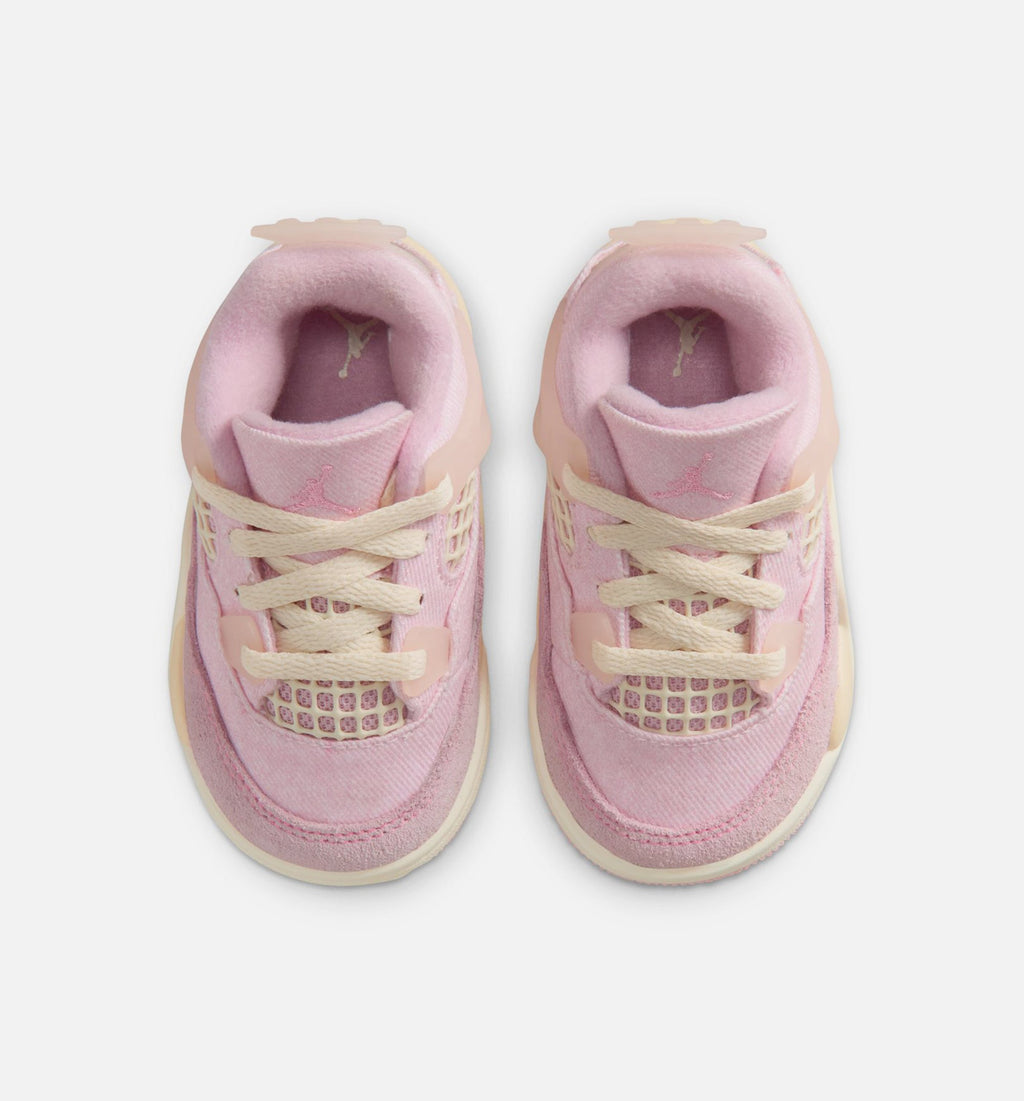 Air Jordan 4 Retro Pink Pearl And Iced Carmine 婴幼儿运动鞋 | 冰红/温粉/烟灰配色