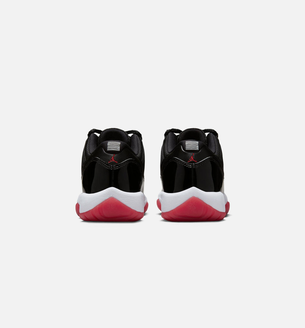 Air Jordan 11 Retro Bred Grade School 生活方式运动鞋 - 黑色大学红白色
