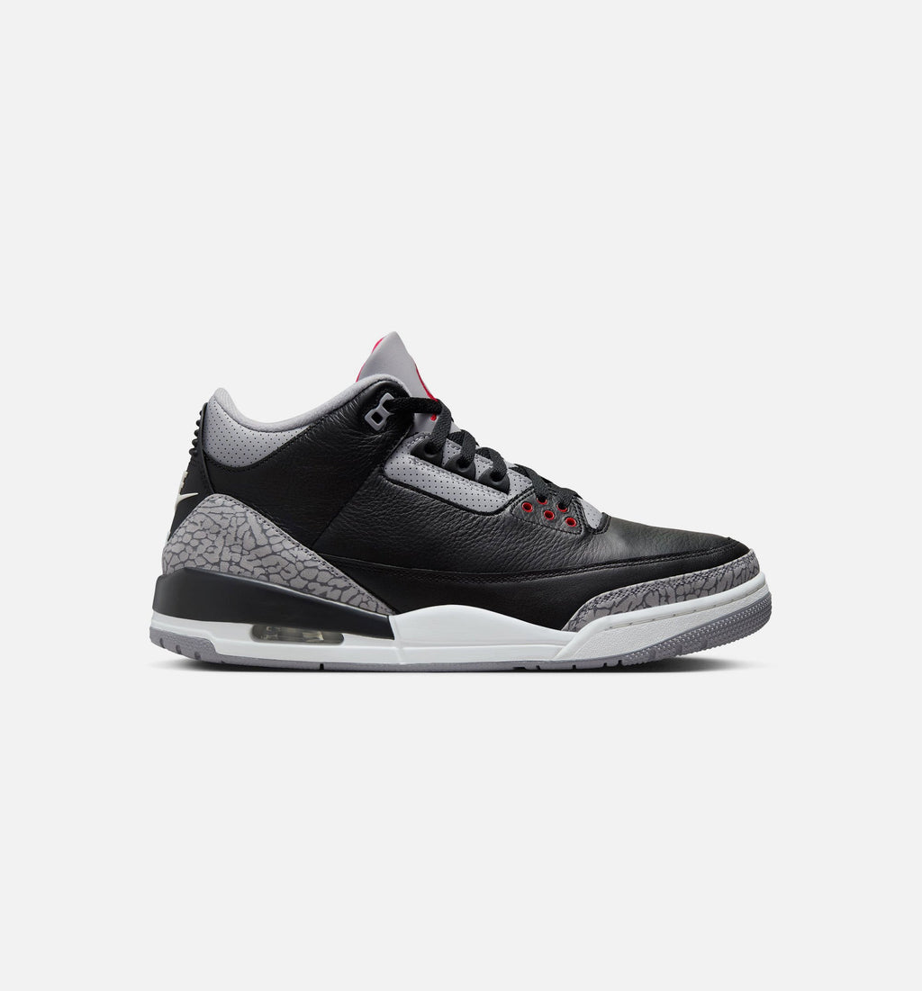 Air Jordan 3 Retro Black Cement 男款运动鞋 | 黑/火红/水泥灰/白配色