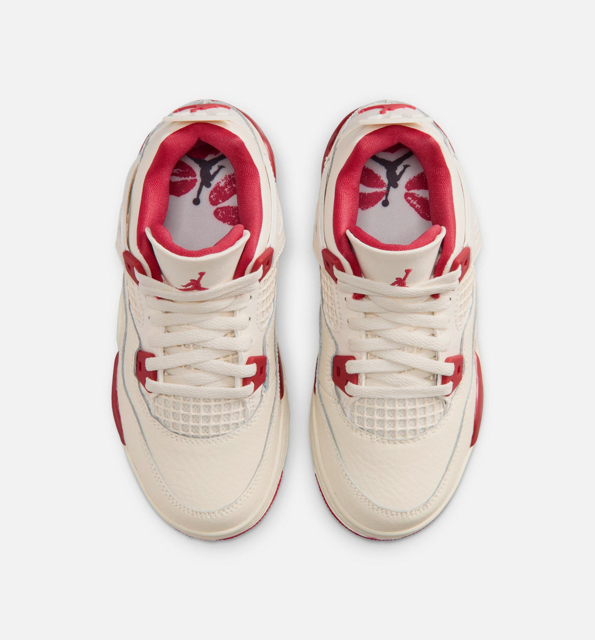 Air Jordan 4 Retro Valentine's Day 小幼儿运动鞋 | 淡象牙/山茨红/深红配色