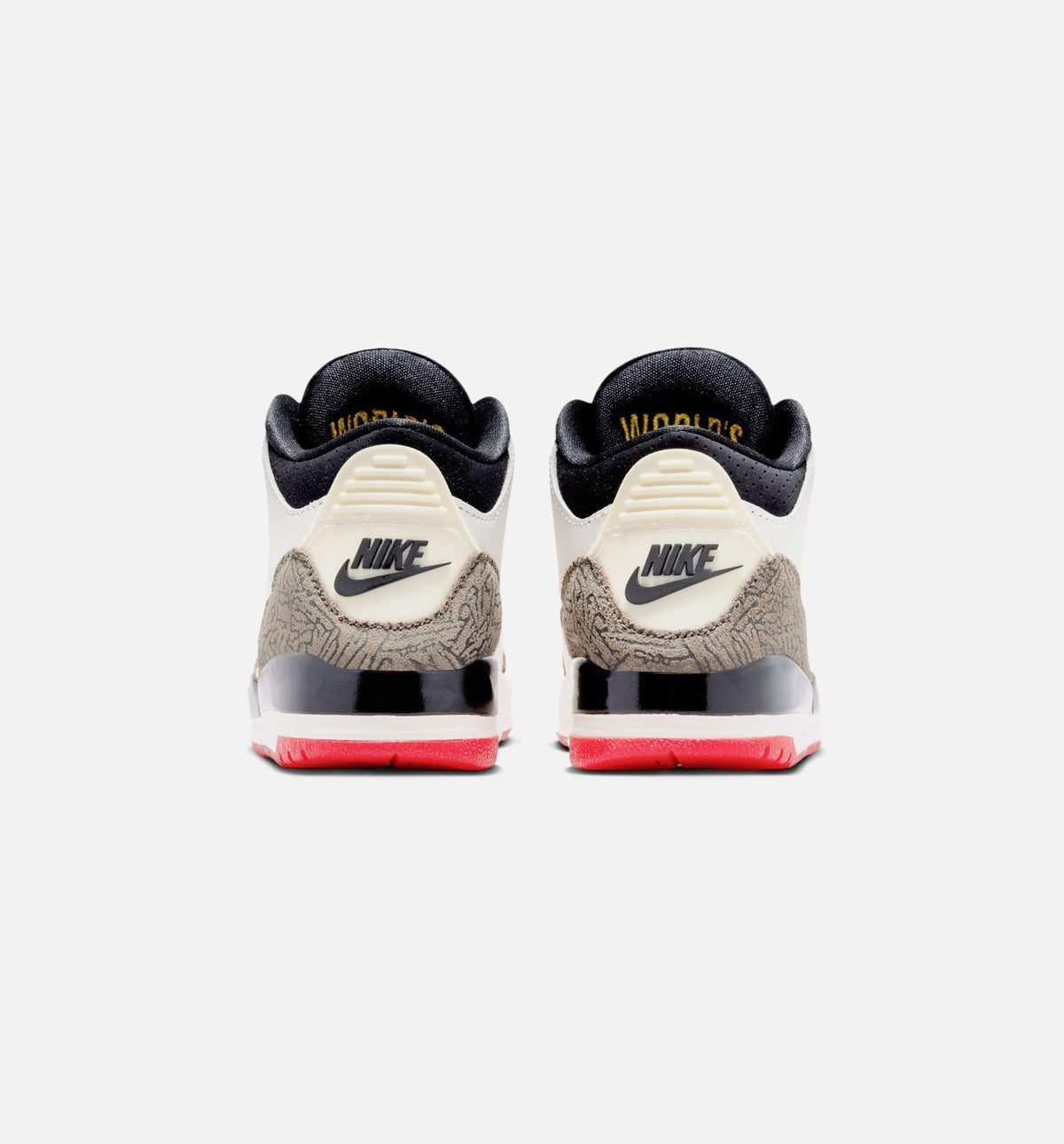 Air Jordan 3 Retro Sail and University Red 小幼儿运动鞋 | 帆白/黑/大学红/淡象牙配色