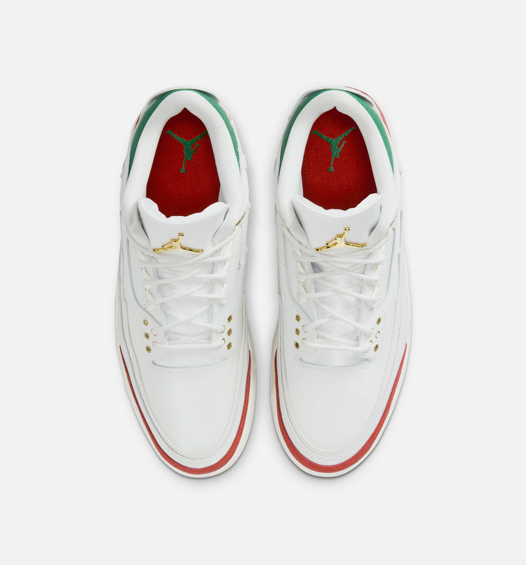 Air Jordan 3 Retro El Vuelo 男款运动鞋 | 白/松绿/龙红/金配色