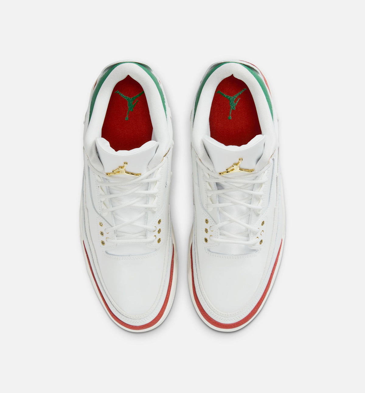 Air Jordan 3 Retro El Vuelo 男款运动鞋 | 白/松绿/龙红/金配色