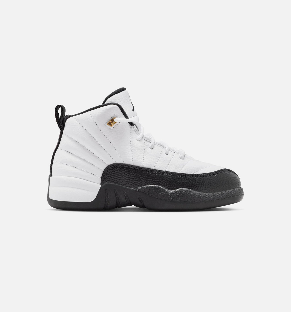 Air Jordan 12 Retro Taxi 学前儿生活方式运动鞋 - 白色黑色歧岁黄