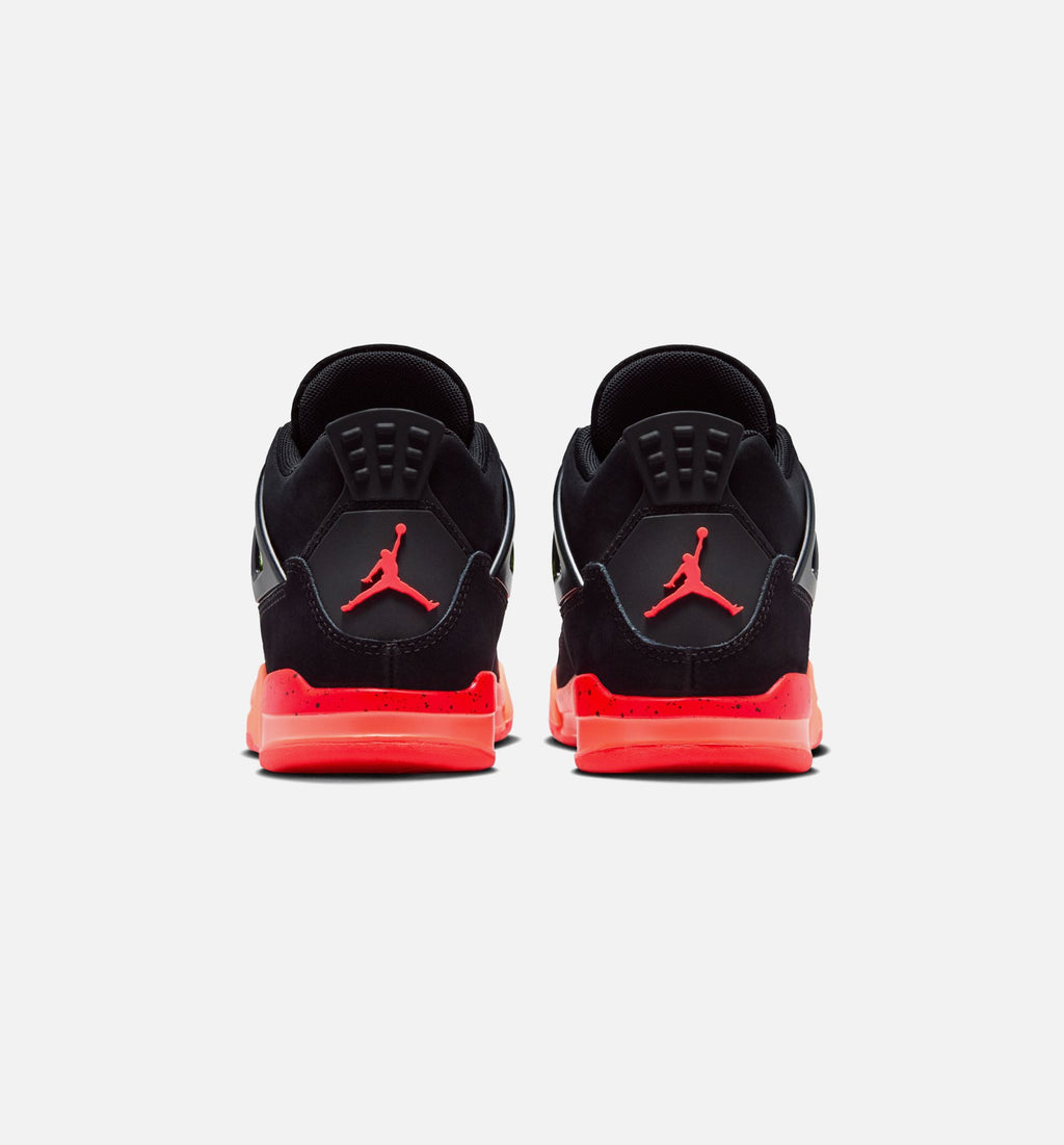 Air Jordan 4 Retro Black Infrared 23 小幼儿运动鞋 | 黑/红外线23/亮芒果配色