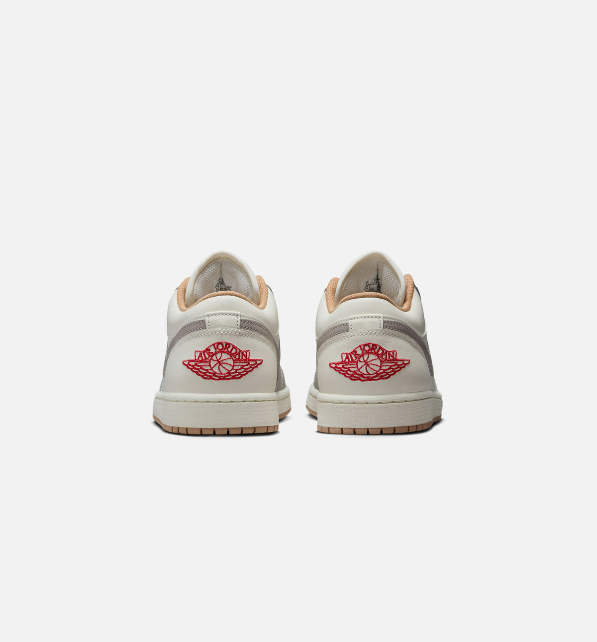Air Jordan 1 Low 男款生活方式运动鞋 - 帆布白火红拼色