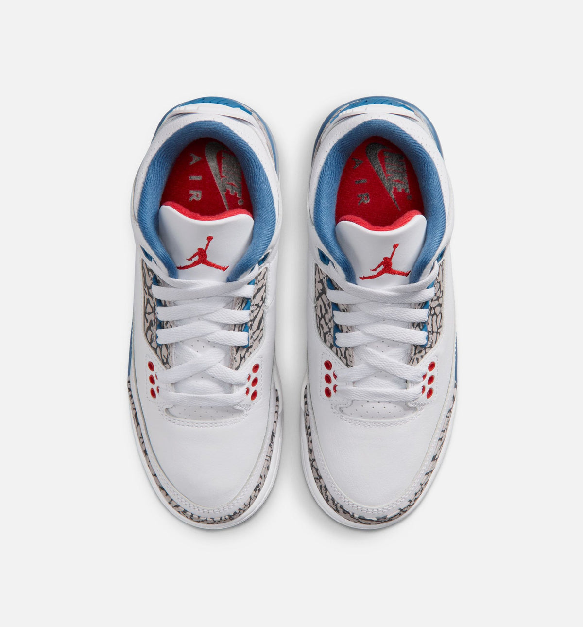 Air Jordan 3 Retro OG True Blue 大童运动鞋 | 白/火红/真蓝配色