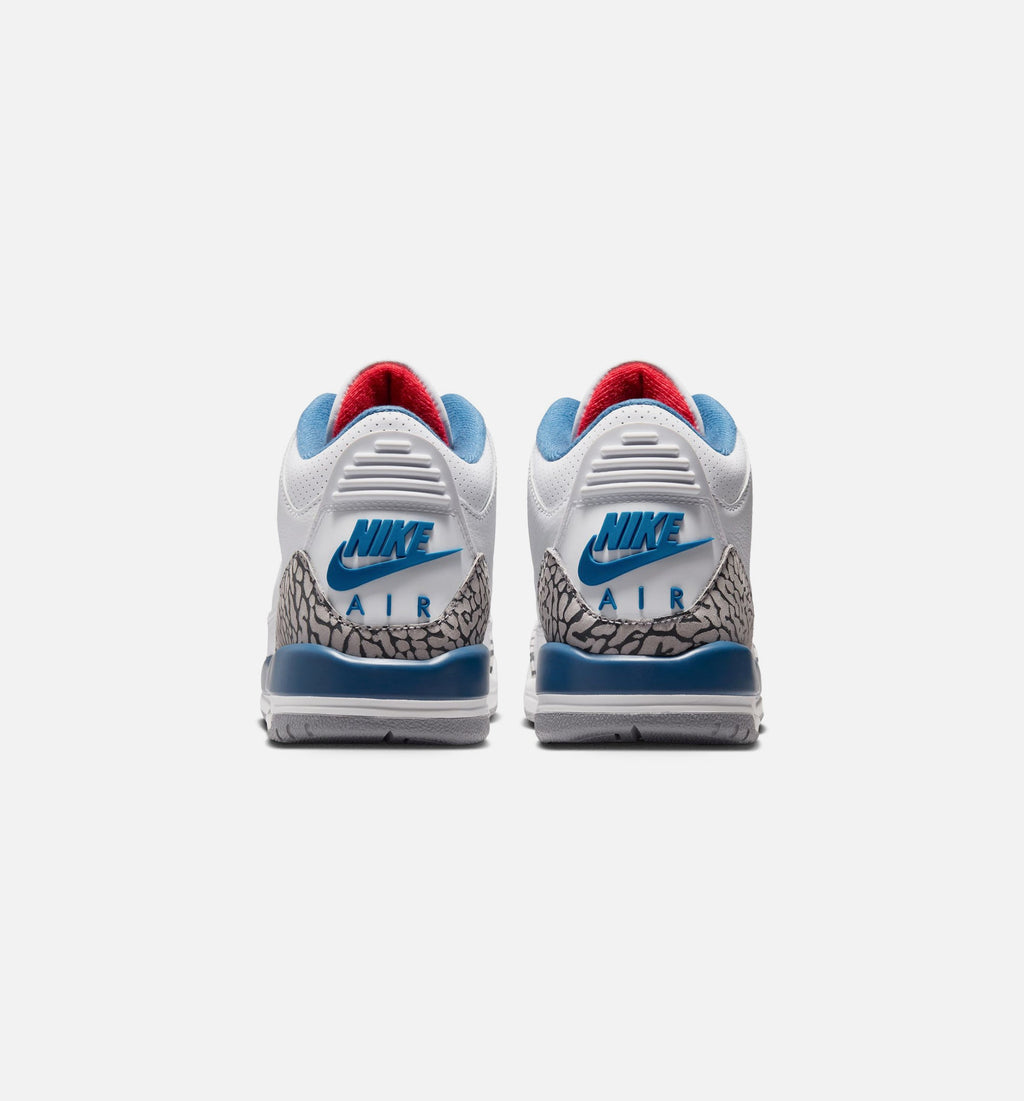 Air Jordan 3 Retro OG True Blue 大童运动鞋 | 白/火红/真蓝配色